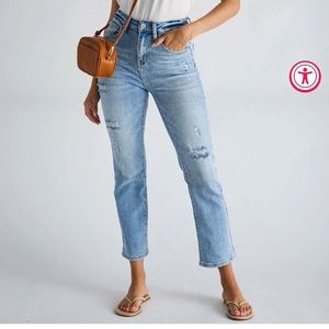 Risen cropped jeans